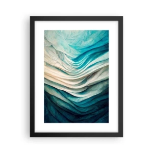 Póster en marco negro - Azul insaciable - 30x40 cm
