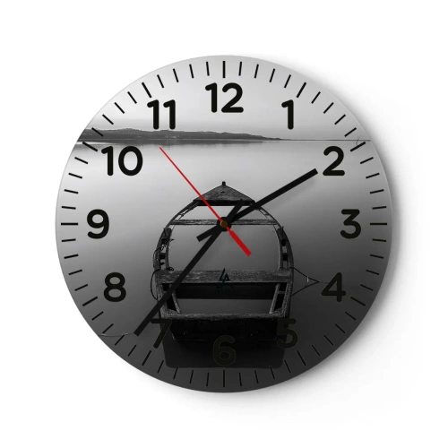 Reloj de pared - Reloj de vidrio - Anhelo y melancolía - 30x30 cm