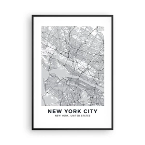 Póster en marco negro - Anatomía de una metrópolis - 70x100 cm
