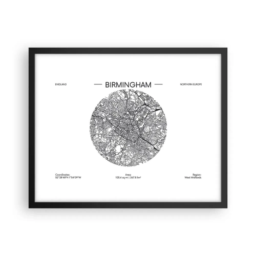 Póster en marco negro - Anatomía de Birmingham - 50x40 cm