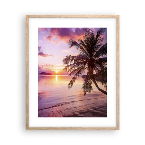 Póster en marco roble claro - Hermosura hasta el horizonte - 40x50 cm