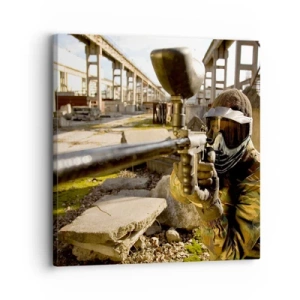 Cuadro sobre lienzo - Impresión de Imagen - Y puedes ser un héroe - 30x30 cm