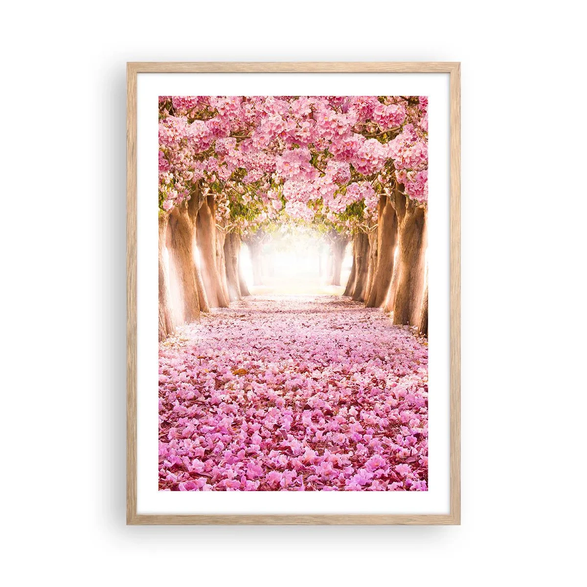 Póster en marco roble claro - El camino al paraíso - 50x70 cm