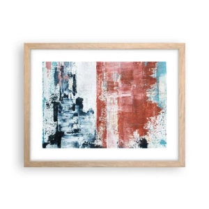 Póster en marco roble claro - Mitad abstracción, mitad abstracción - 40x30 cm