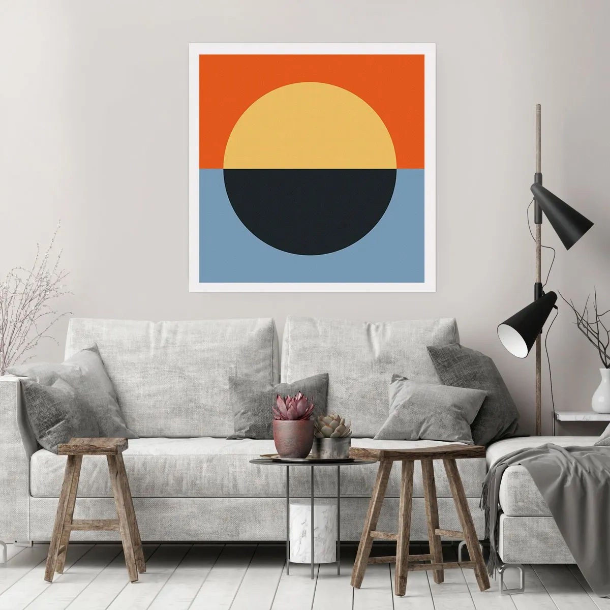 Póster - Una composición de calidez y frescura - 50x50 cm