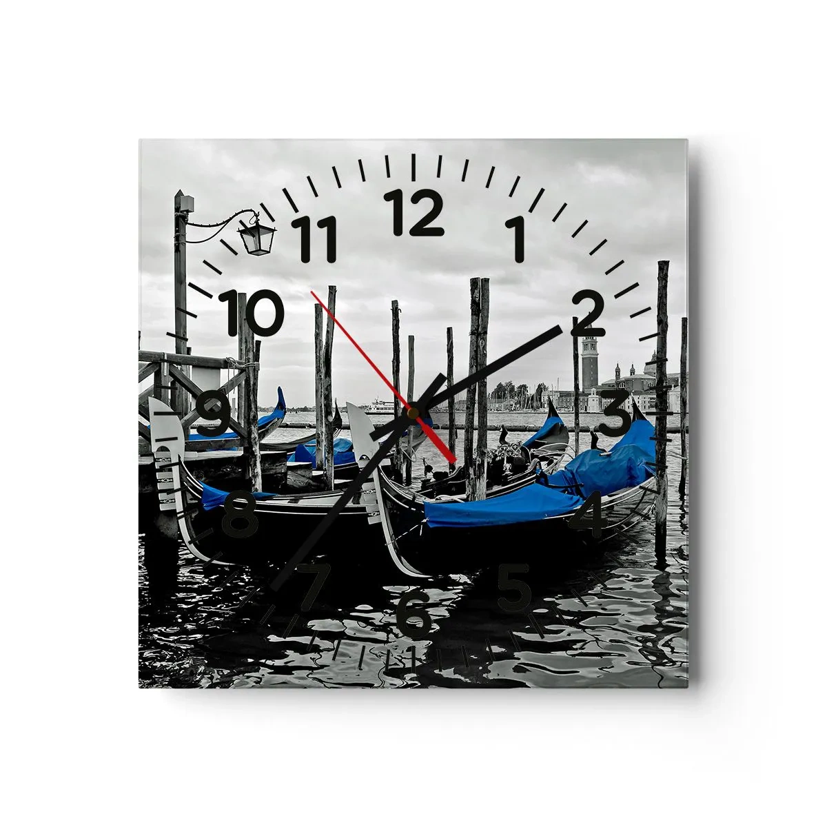 Reloj de pared - Reloj de vidrio - Venecia en el pensamiento - 40x40 cm