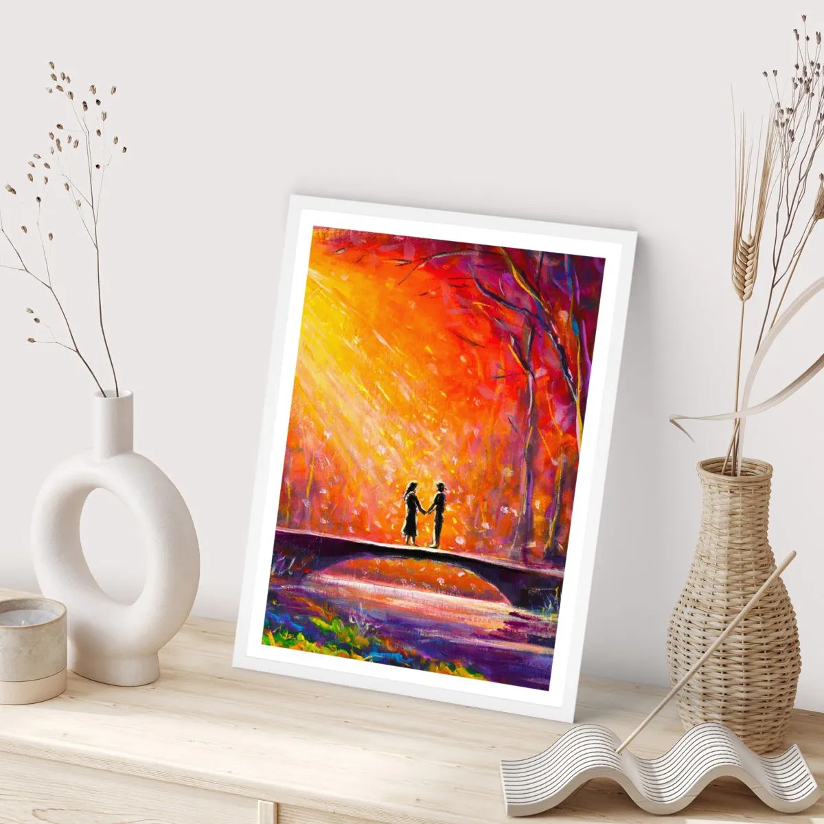 Póster en marco blanco - El cielo también los ama - 61x91 cm