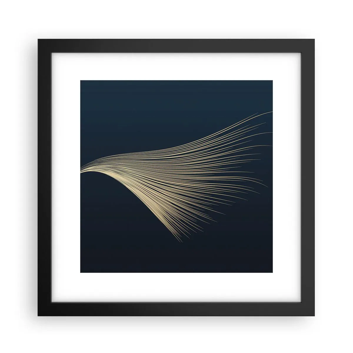 Póster en marco negro - Como el cabello de un ángel - 30x30 cm