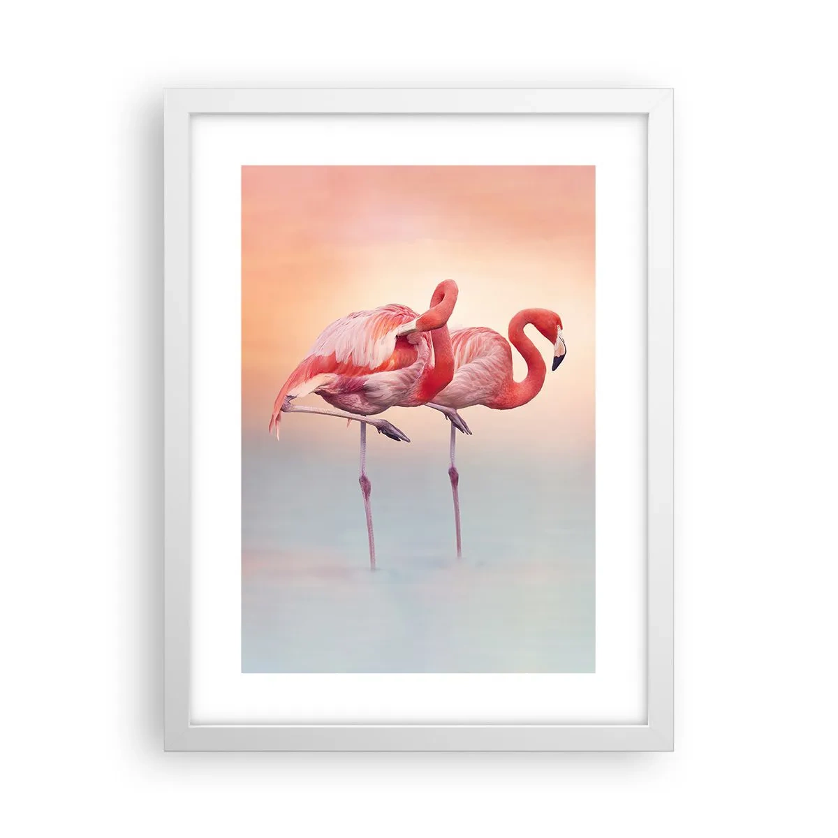 Póster en marco blanco - Elegancia bajo el sol de poniente - 30x40 cm