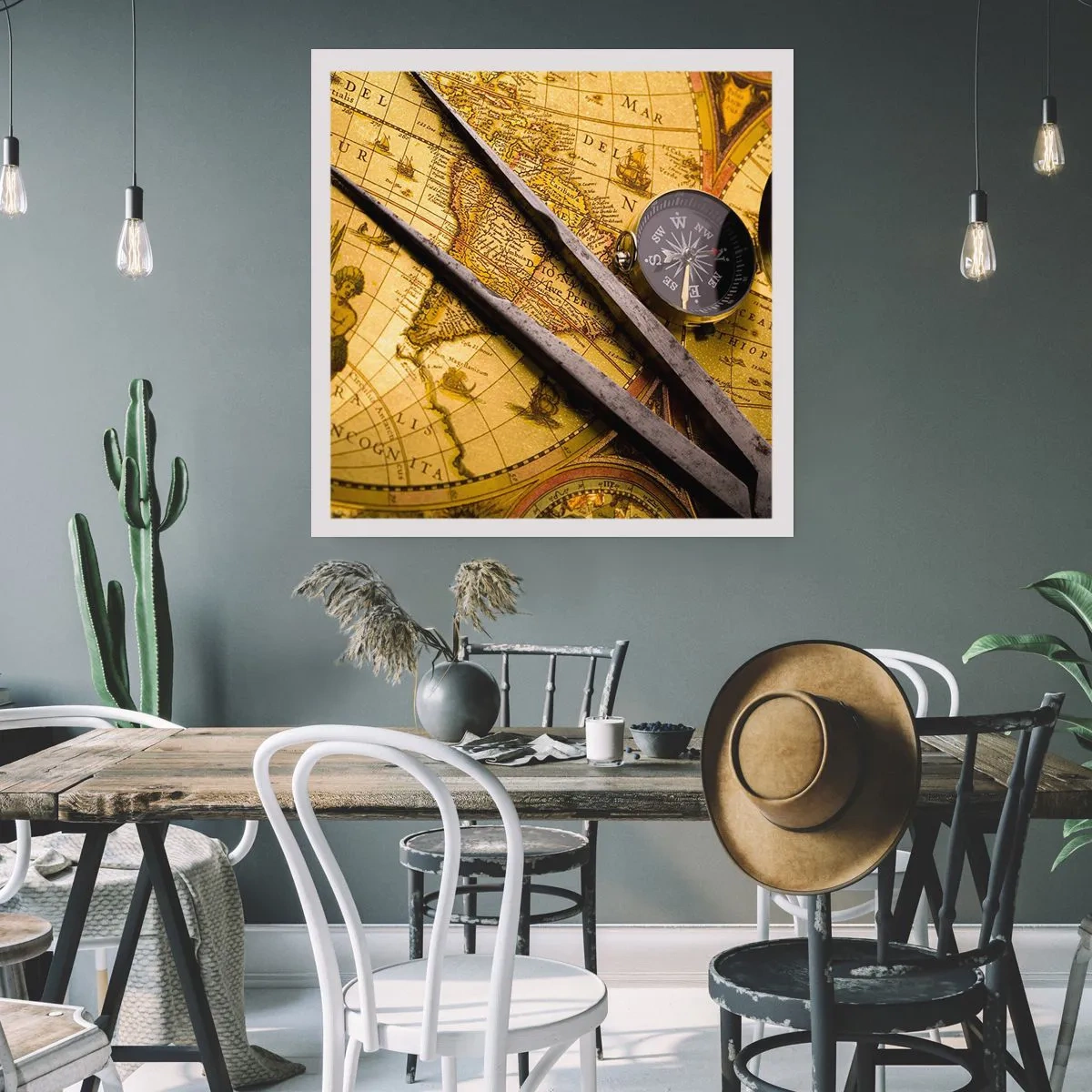 Póster - ¿Dónde están los tesoros? - 40x40 cm