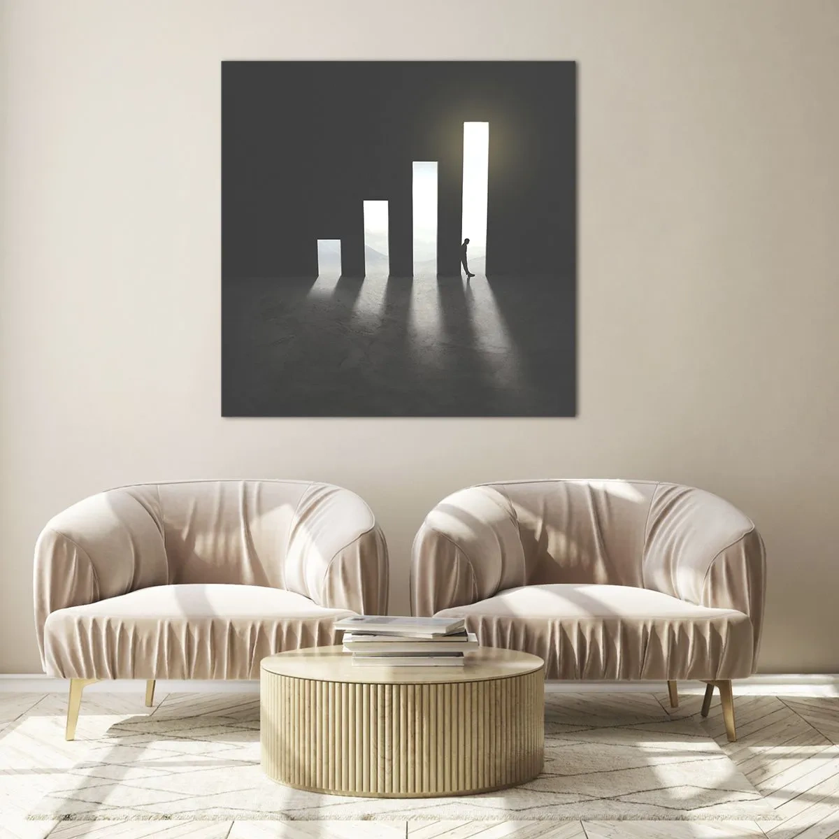 Cuadro sobre vidrio - Impresiones sobre Vidrio - El camino del éxito - 60x60 cm