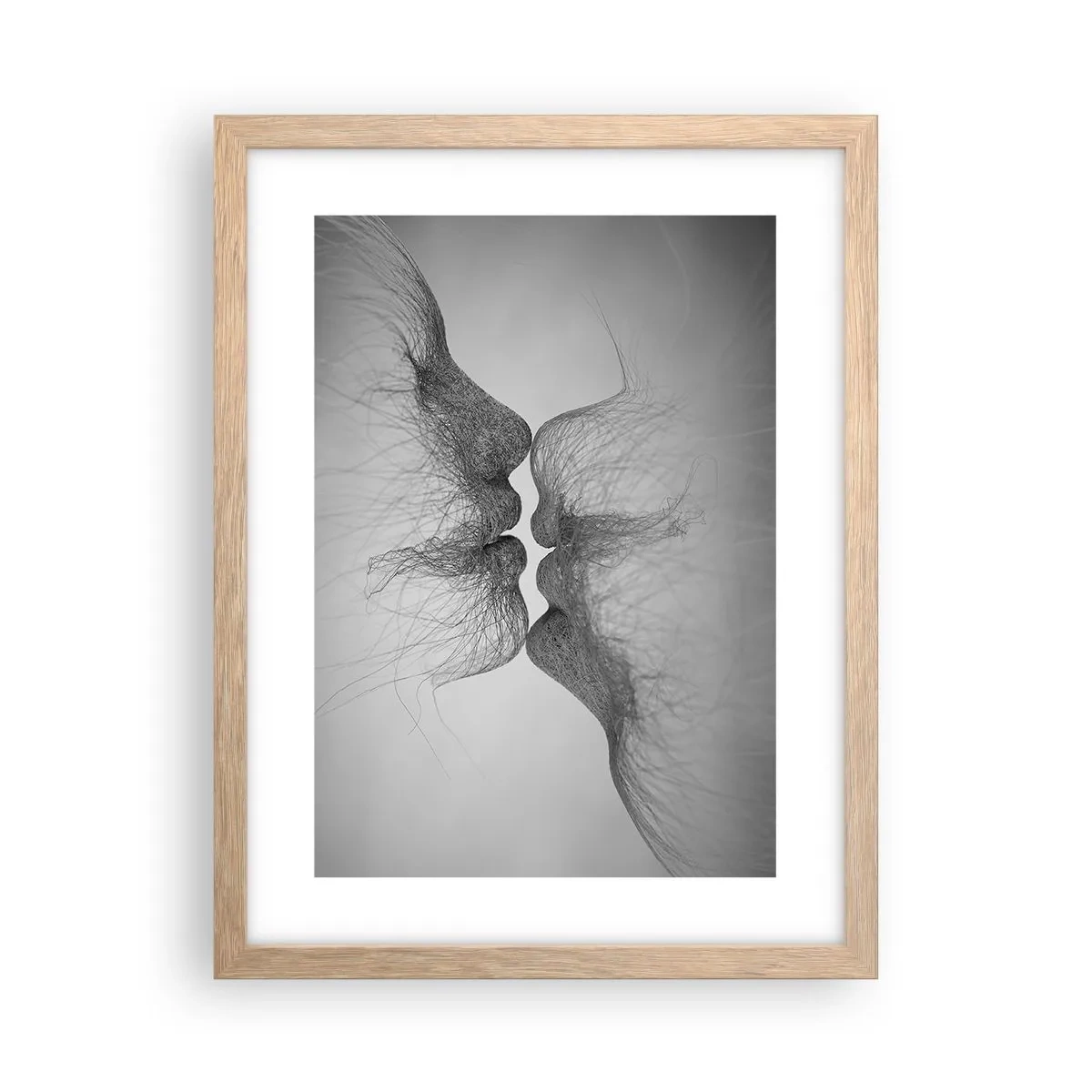 Póster en marco roble claro - Beso del viento - 30x40 cm