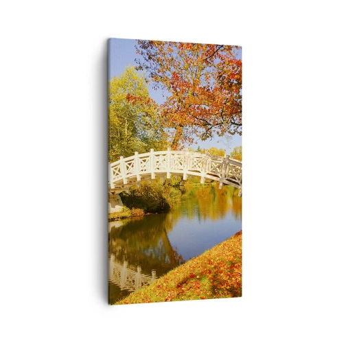Cuadro sobre lienzo - Impresión de Imagen - En un puente blanco de suspiros - 45x80 cm