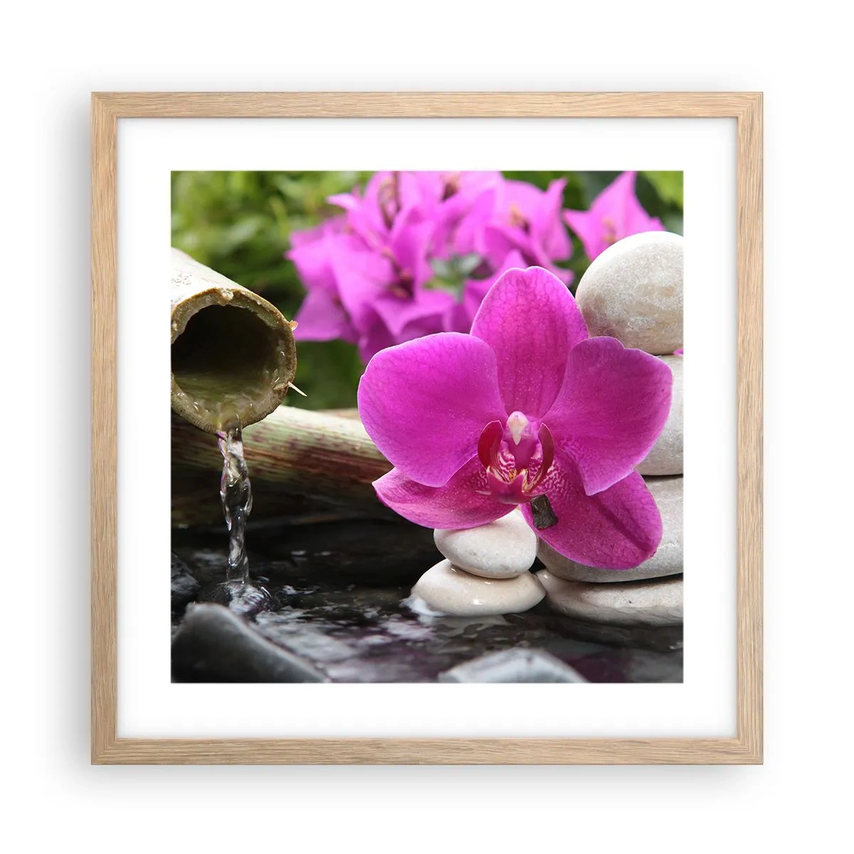 Póster en marco roble claro - Ya estás descansando - 40x40 cm