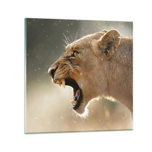 Cuadro sobre vidrio - Impresiones sobre Vidrio - Silencio, es mi turno de palabra - 30x30 cm