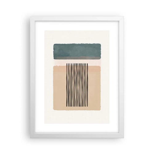 Póster en marco blanco - Todo en orden - 30x40 cm