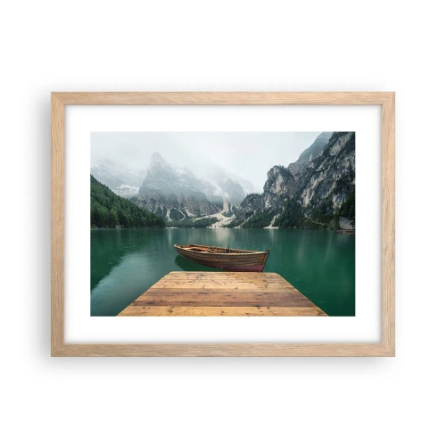 Póster en marco roble claro - Paisaje inolvidable - 40x30 cm