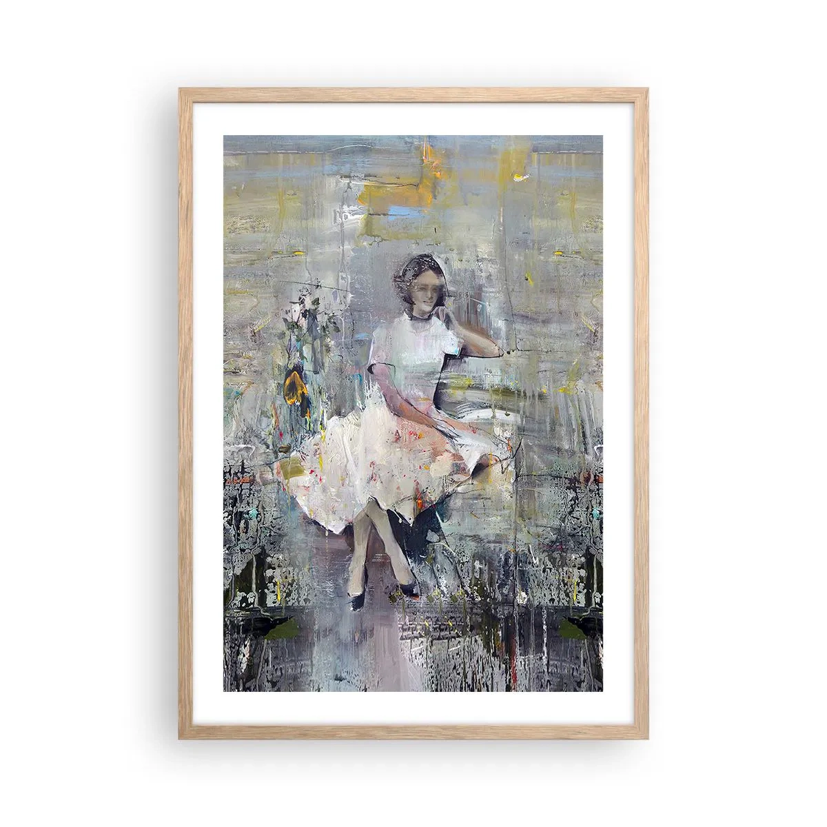 Póster en marco roble claro - Clásica y moderna - 50x70 cm