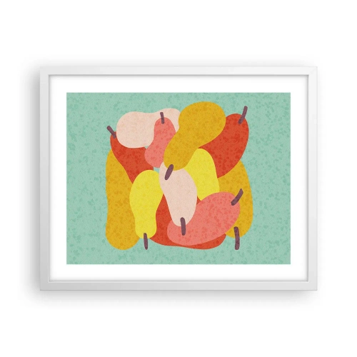 Póster en marco blanco - Saborear el sol del verano - 50x40 cm