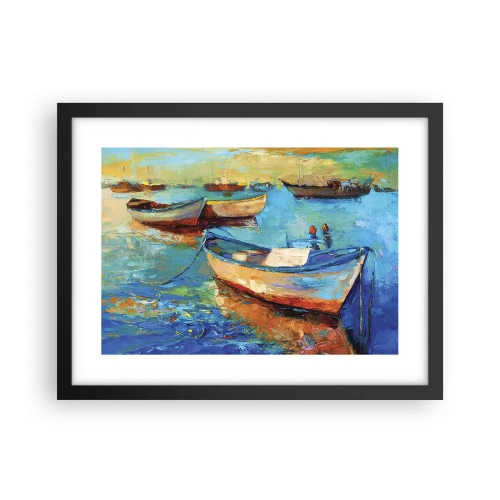 Póster en marco negro - En la bahía sur - 40x30 cm