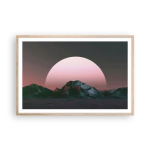 Póster en marco roble claro - En una galaxia muy muy lejana - 91x61 cm