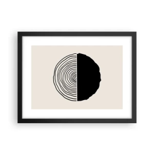 Póster en marco negro - Mitad y mitad - 40x30 cm