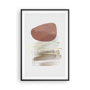 Póster en marco negro - Una columnata abstracta - 61x91 cm