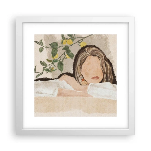 Póster en marco blanco - La belleza del sur - 30x30 cm