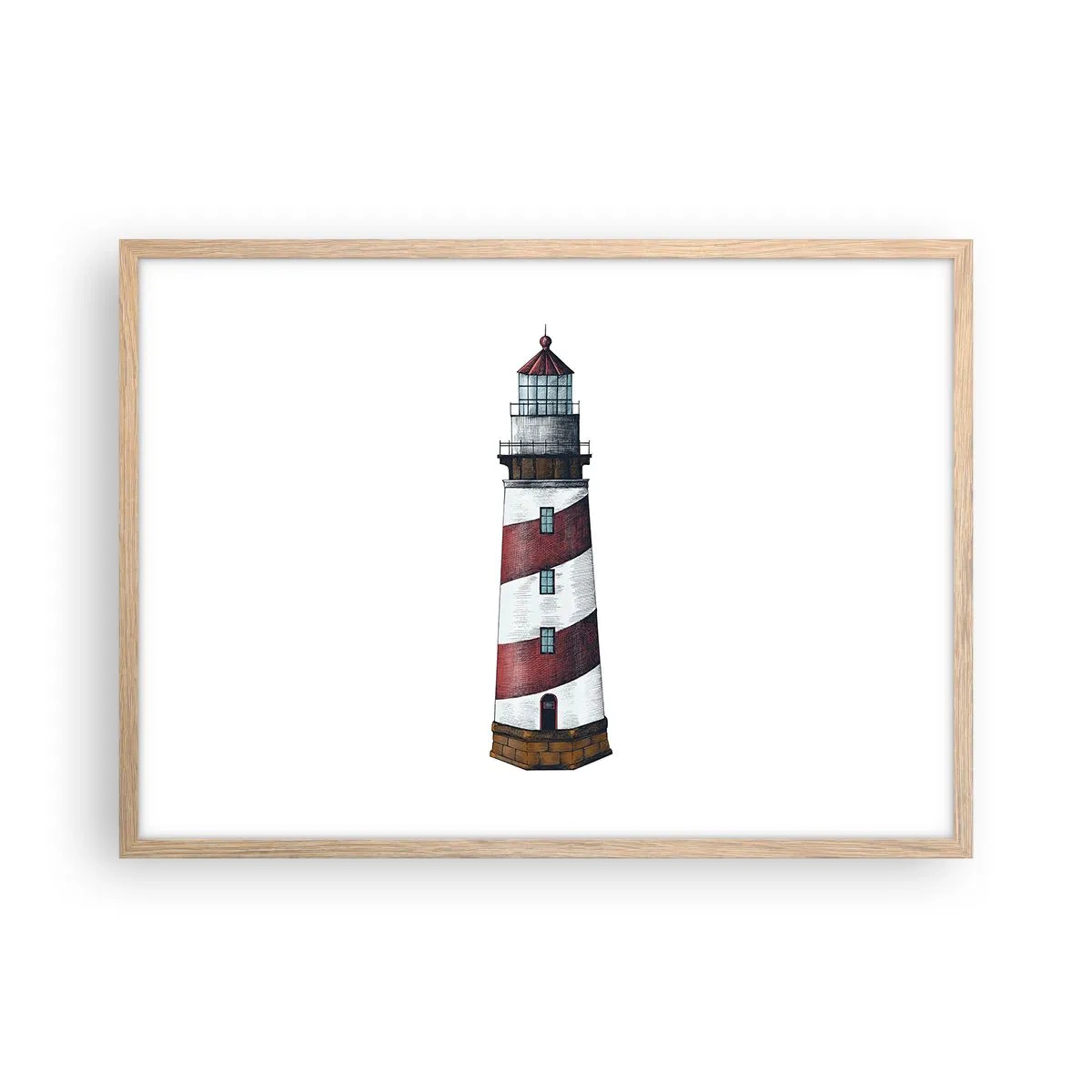 Póster en marco roble claro - Siempre en guardia - 70x50 cm