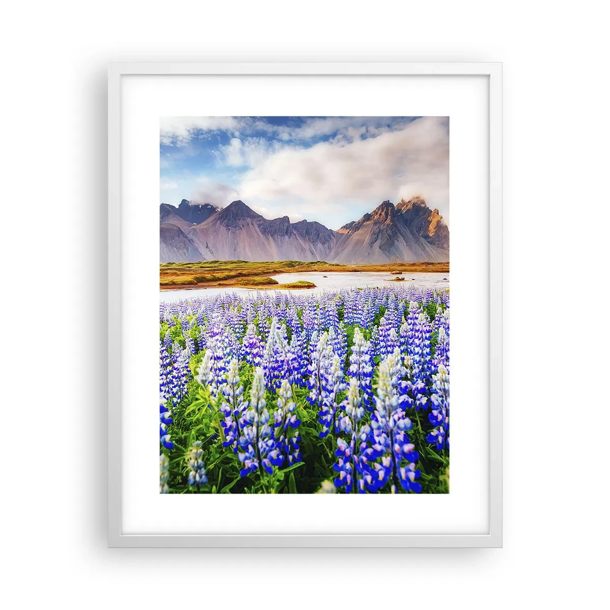 Póster en marco blanco - La fuerza y la severidad junto a la dulzura - 40x50 cm