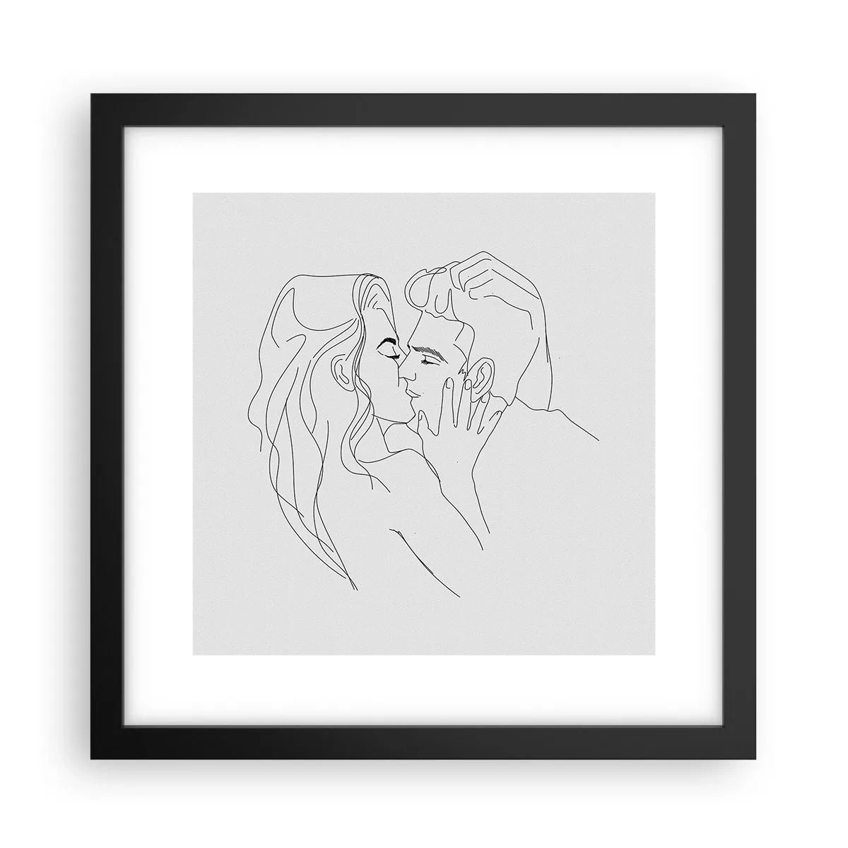 Póster en marco negro - Alineados - 30x30 cm