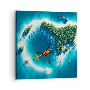 Cuadro sobre lienzo - Impresión de Imagen - Cómprate una isla - 70x70 cm
