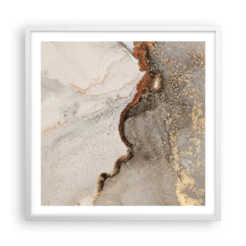 Póster en marco blanco - En la frontera de los colores - 60x60 cm