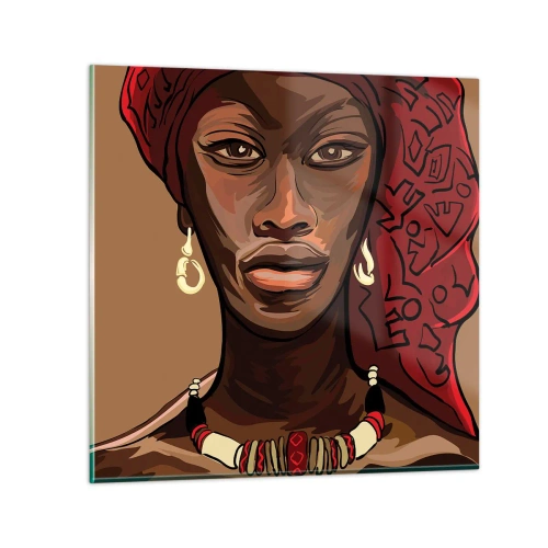 Cuadro sobre vidrio - Impresiones sobre Vidrio - Venus de ébano - 50x50 cm