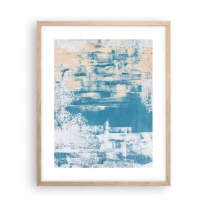 Póster en marco roble claro - A través de un carámbano - 40x50 cm