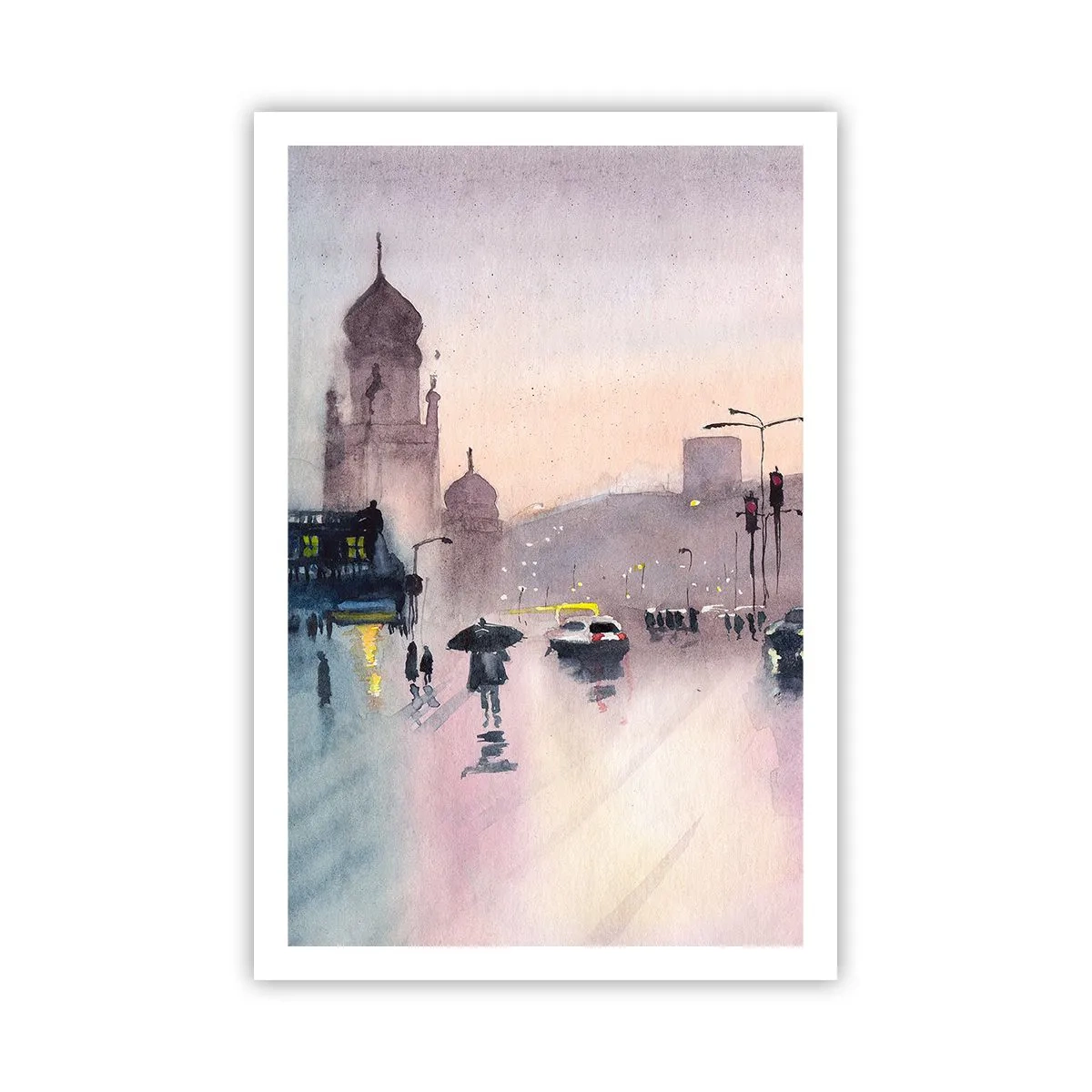 Póster - En una niebla lluviosa - 61x91 cm