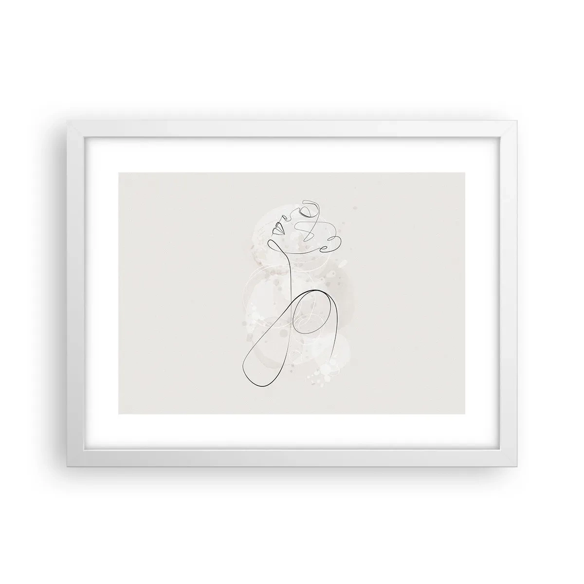 Póster en marco blanco - La espiral de la belleza - 40x30 cm