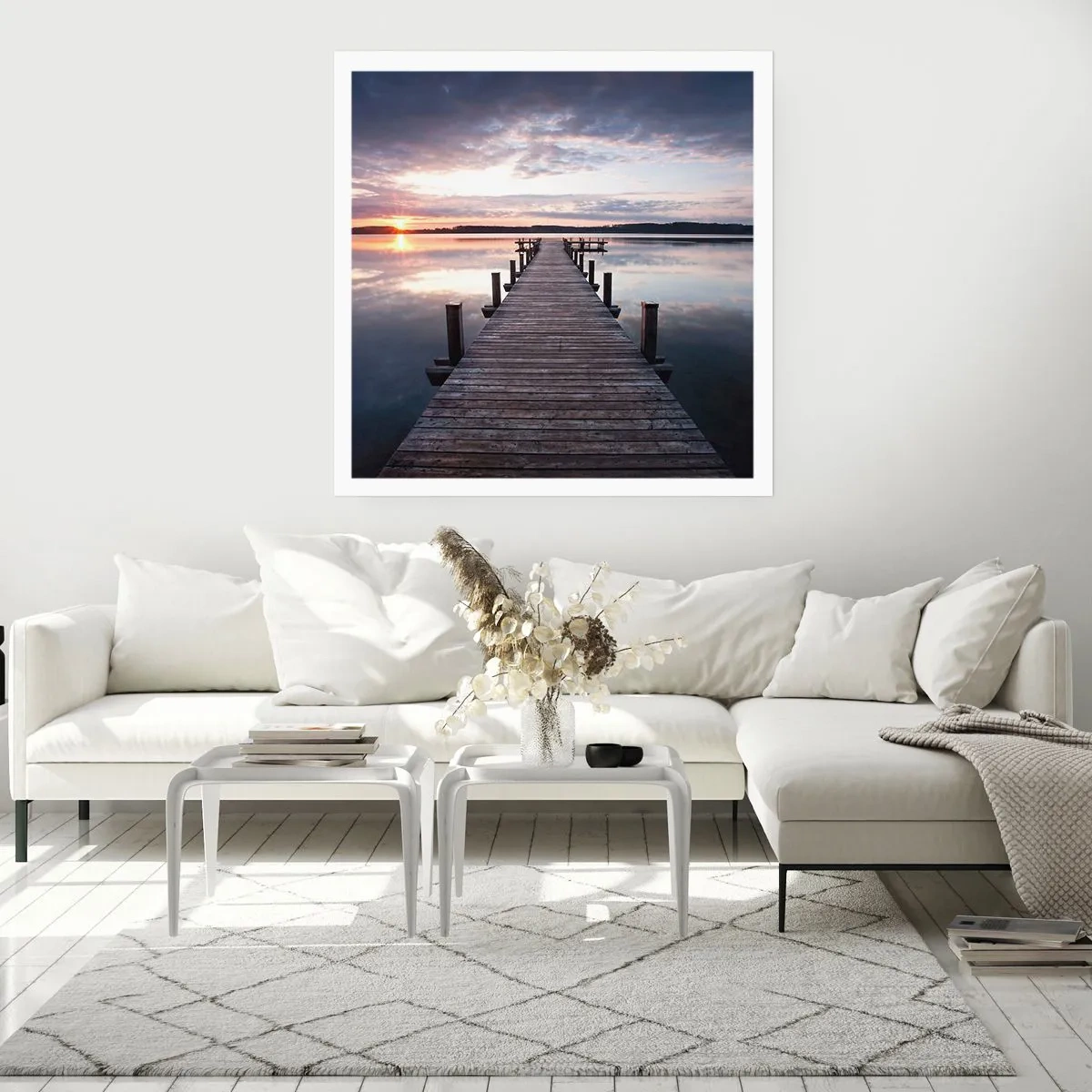 Póster - Frontera silenciosa del día y la noche - 60x60 cm