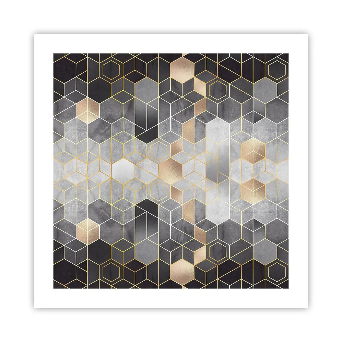 Póster - Composición de diamantes - 50x50 cm