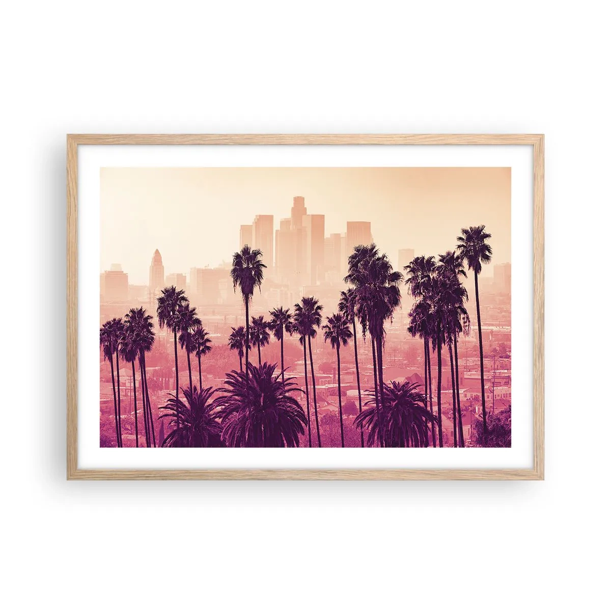 Póster en marco roble claro - El paisaje de California - 70x50 cm