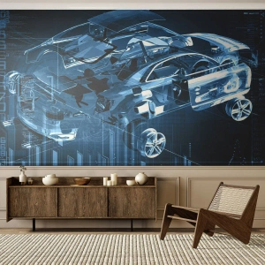 Fotomural Premium Canvas - Anatomía del ingeniero - Automotor, Auto, Concepto - 400x280 cm