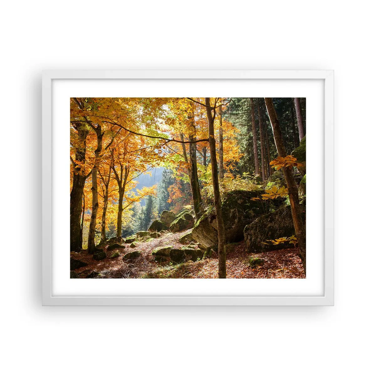 Póster en marco blanco - Tiempo de descanso - 50x40 cm