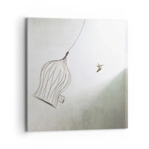 Cuadro sobre lienzo - Impresión de Imagen - Aquí debo estar - 70x70 cm