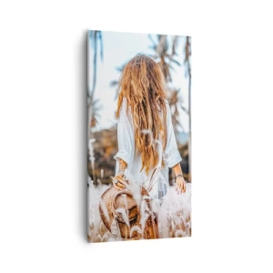 Cuadro sobre lienzo - Impresión de Imagen - Nacida en el plumón de la Tierra - 55x100 cm