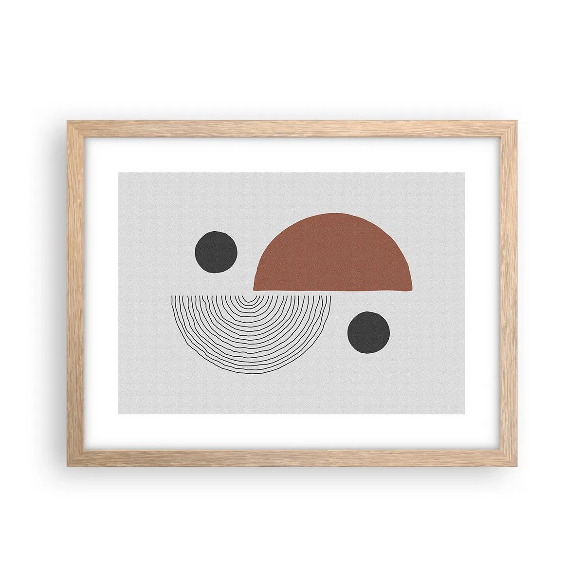 Póster en marco roble claro - La perfección del círculo - 40x30 cm