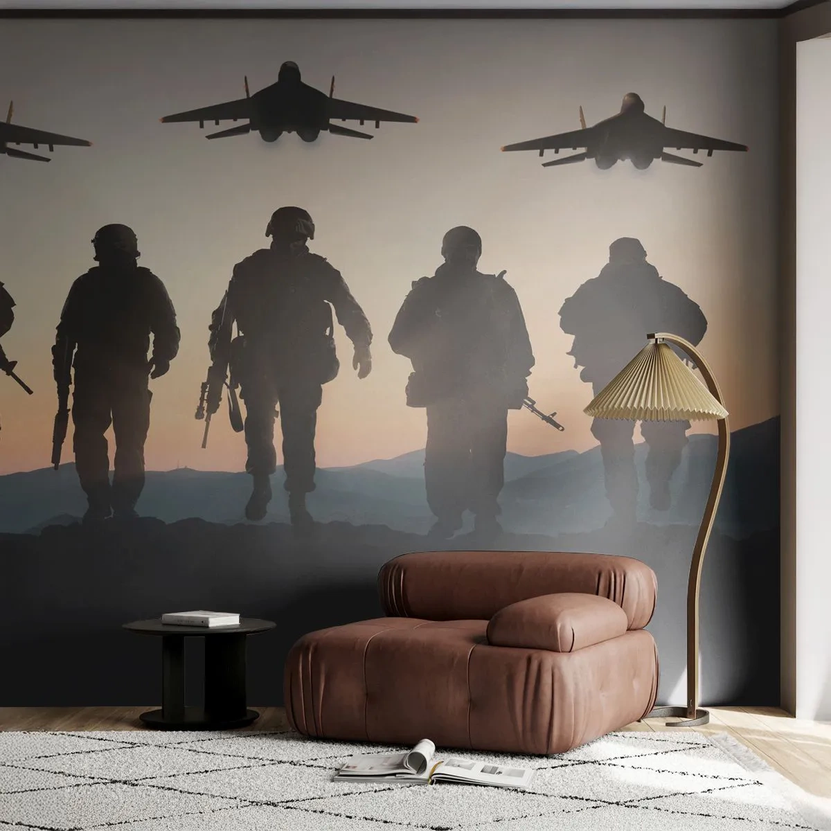 Fotomural Standard Eco - Bienvenido a nuestro mundo - Militar, Ejército, soldados - 200x140 cm