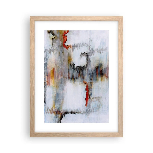 Póster en marco roble claro - Abstracto sobre el agua - 30x40 cm