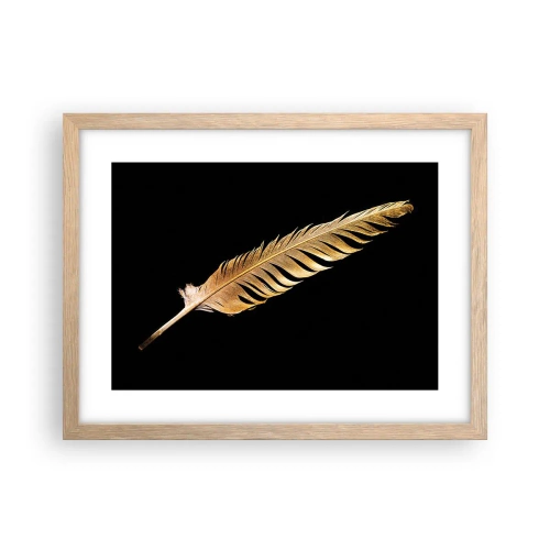 Póster en marco roble claro - Pluma de alta calidad - 40x30 cm