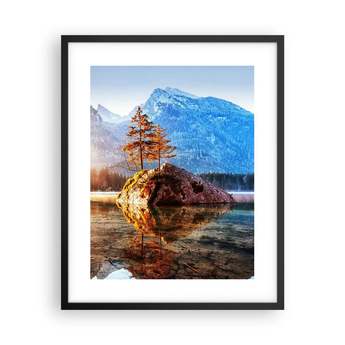 Póster en marco negro - La naturaleza bajo la luz - 40x50 cm