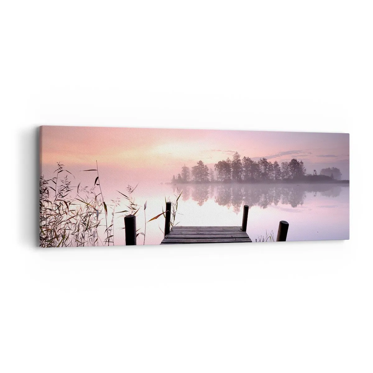 Cuadro sobre lienzo - Impresión de Imagen - De la niebla lila... - 90x30 cm
